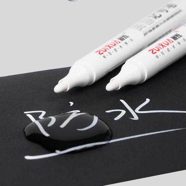 White Marker Pen Alcohol Paint Oily Waterproof Tire Painting Graffiti Pens  Permanent Gel Pen For Fabric Wood Leather Marker - AliExpress